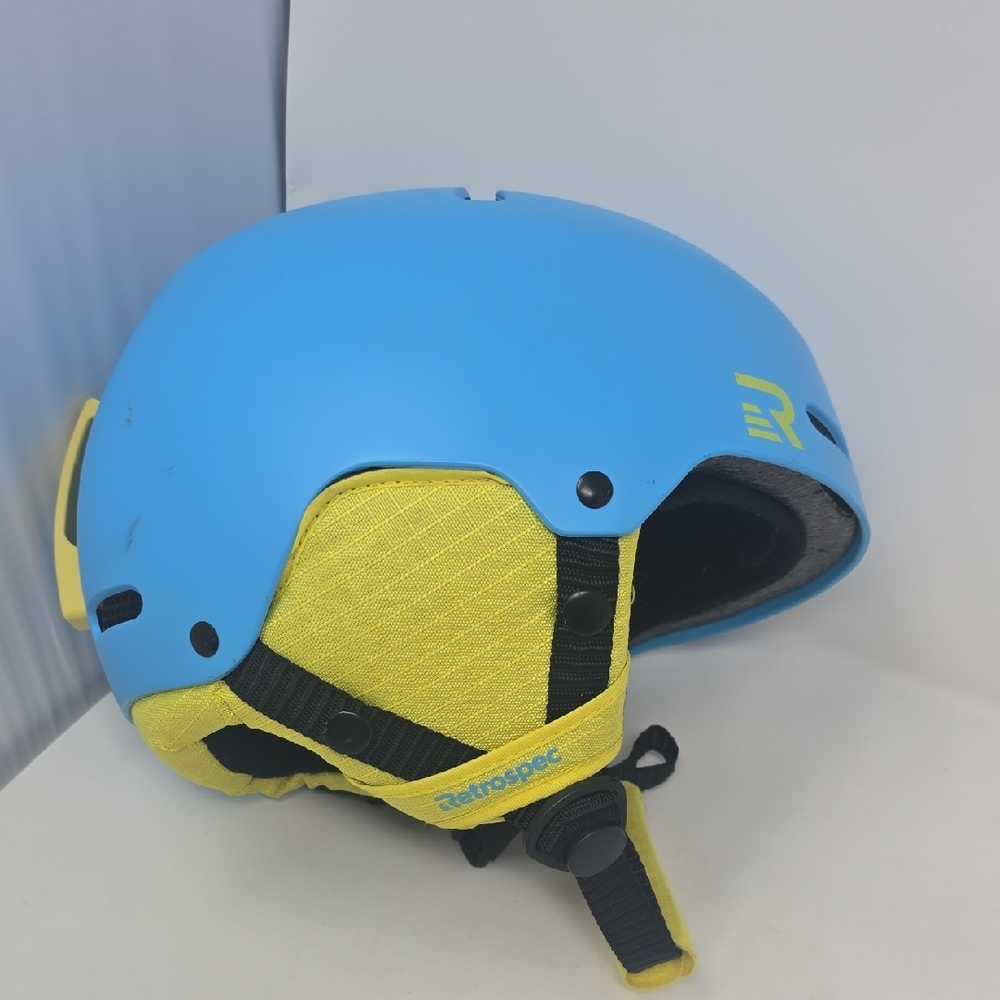 Kids Retrispec Blue and Yellow Winter Sports Helmet